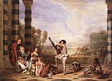 Jean-Antoine Watteau Les Charmes de la Vie painting